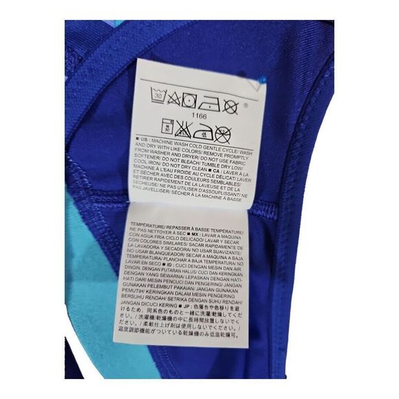 Old Navy Active Blue & Aqua Racer Back Sports Bra - Size L - Picture 7 of 7